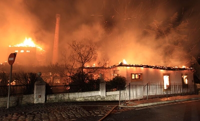 Foto de El fuego arrasa la finca de Viña Femita en el centro de Villafranca
