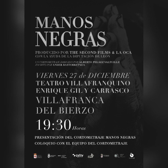 Foto de Cortometraje “Manos Negras” en el Teatro Villafranquino